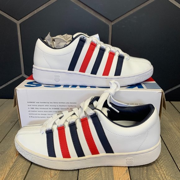 Used W/ Box! K-Swiss Classic 2000 USA White Blue Sneaker Size (Multiple  Sizes)
